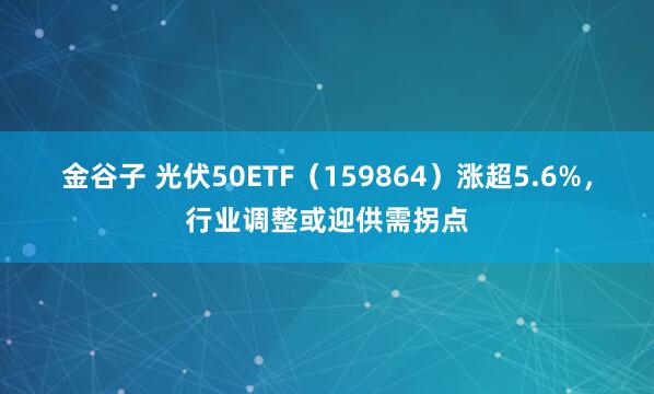 金谷子 光伏50ETF（159864）涨超5.6%，行业调整或迎供需拐点